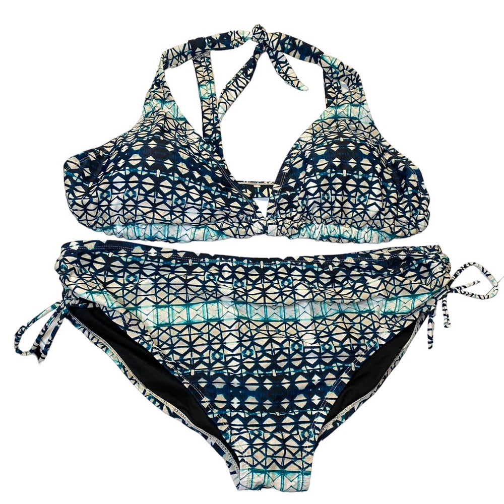 Swimsuits For All 2pc Triangle Halter Bikini Set Size 24W